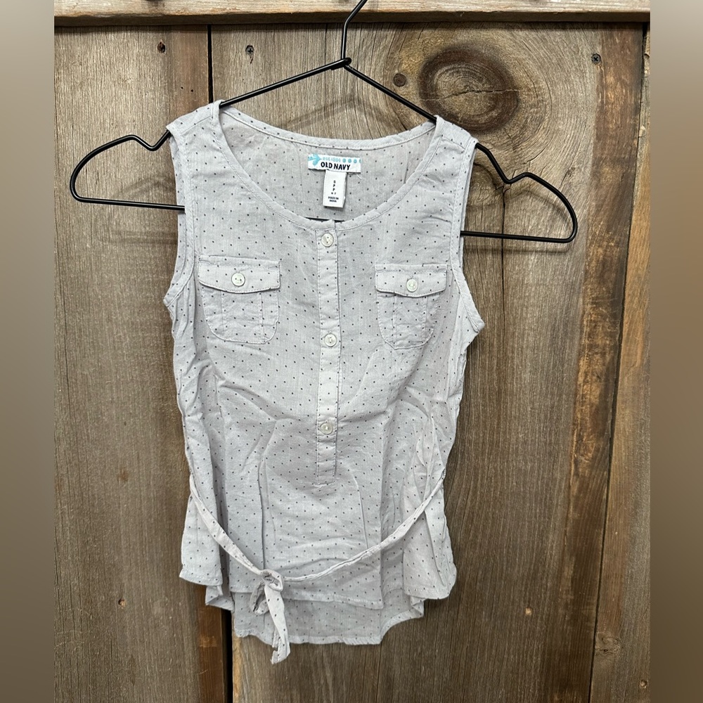 Old Navy Double Pocket Toe Waist Tank in Grey Dot Size  Small 6-7